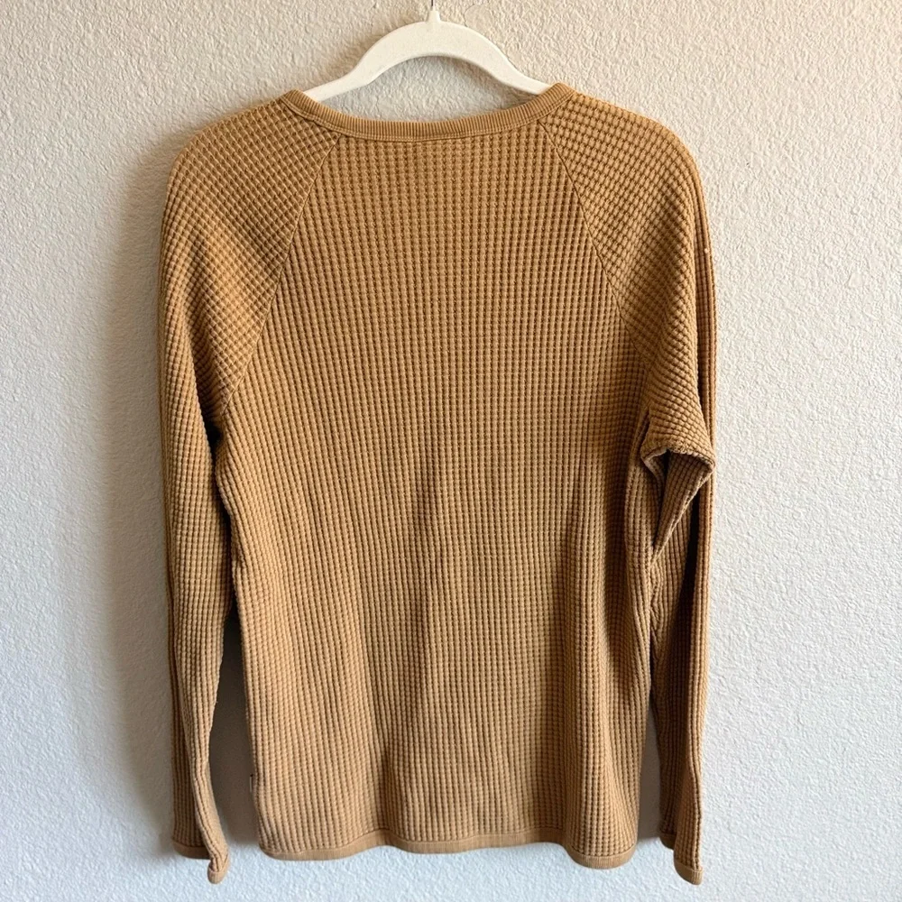 The North Face Waffle Knit Cotton Long Sleeve Shirt XL Hiking Outdoors